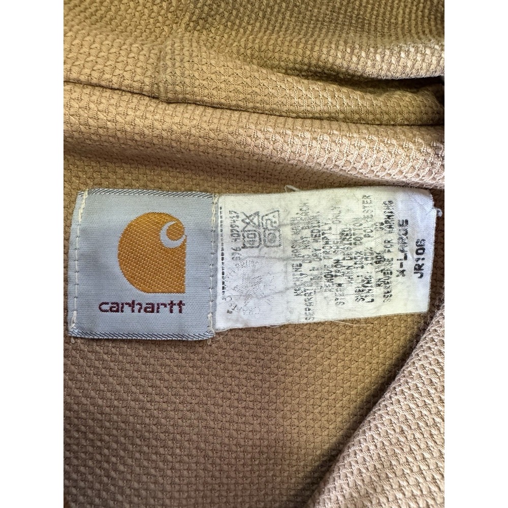 Vintage Carhartt JR106 Active Jacket Thermal Lined Brown Distressed XL‎ - Picture 2 of 4
